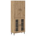 vidaXL Highboard 2 ks Staré drevo 69,5 x 34 x 180 cm Kompozitné drevo