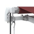 vidaXL Automaticky zaťahovacia markíza vínová 400x350 cm