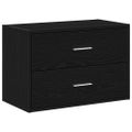 vidaXL skriňa s 2 zásuvkami dub čierny 60x31x40 cm kompozitné drevo