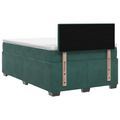 vidaXL Posteľ boxspring s matracom Tmavozelená 120 x 190 cm Zamat