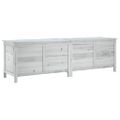 vidaXL Záhradný úložný box biely 198,5x50x56,5 cm jedľové drevo