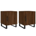 vidaXL Nočné stolíky 2 ks hnedý dub 40x40x50 cm kompozitné drevo