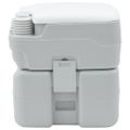 vidaXL Kempingové WC Šedý a biely 41,5 x 36,5 x 42 cm Polyetylén