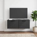 vidaXL Nástenná TV skrinka Čierna 78,5 x 31 x 30 cm Kompozitné drevo
