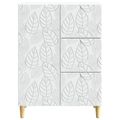 vidaXL Servírovacia skriňa Biela 66 x 34,5 x 90 cm Kompozitné drevo