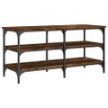vidaXL Lavička na topánky dymový dub 100x38,5x49 cm kompozitné drevo