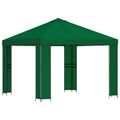 vidaXL Altánok 3 x 3 m Zelená Polyester a oceľ 190 gsm