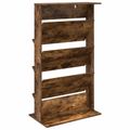 vidaXL Regál na časopisy Dymová dub 70 x 41 x 126 cm Kompozitné drevo
