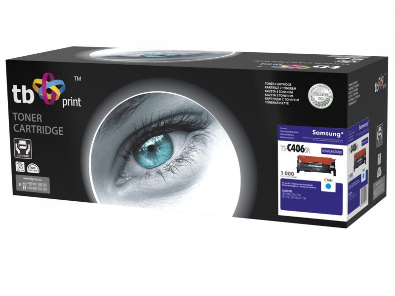 Toner TB komp. s Samsung CLT-C406S, Cyan, 1000, reman