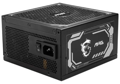 MSI zdroj MAG A1250GL PCIE5/ 1250W/ ATX3.1/ akt. PFC/ 7 rokov celk. záruka/ 135mm ventilátor/ modulárna kabeláž/ 80PLUS Gold Zdroj, ATX 3.0, 850W, aktívny PFC, 135mm ventilátor, odpojiteľné káble, 80PLUS Gold