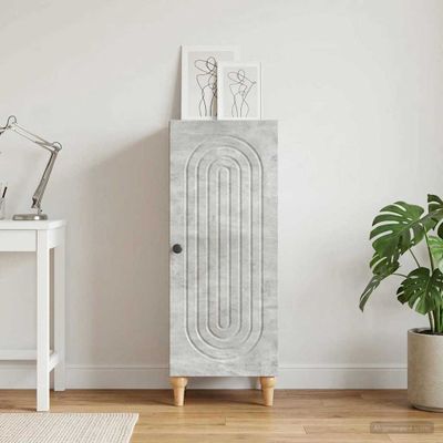 vidaXL Servírovacia skriňa Betónovo sivá 33 x 34,5 x 90 cm