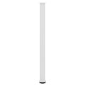 vidaXL Nohy barového stola 4 ks biele 110-112 cm oceľové