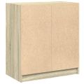 vidaXL Bočná skrinka so sklenenými dvierkami dub sonoma 68x37x75,5 cm