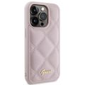 Puzdro Guess pre iPhone 15 Pro 6,1" GUHCP15LPSQSQSP ružové HC PU Quilted Metal Logo