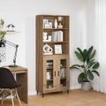 vidaXL Highboard 2 ks Remeselný dub 69,5 x 32,5 x 180 cm