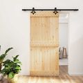 vidaXL Posuvné dvere 95 x 210 cm Masívne borovicové drevo (neupravené)