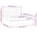 vidaXL Posteľný rám boxspring s matracom čierny 160x200 cm zamat