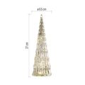 LED vianočný sklenený stromček, 27 cm, 2x AA, vnútorný, teplá biela, časovač