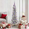 vidaXL Umelý vianočný stromček Biela 150 cm PVC, kov a plast