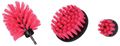 Sada kartáčov na vrtačku na čistenie auta CAR DETAILING DRILL BRUSH PINK 3, 3 ks SIXTOL