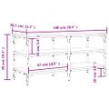 vidaXL Lavička na topánky dymový dub 100x38,5x49 cm kompozitné drevo