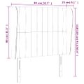 vidaXL Čelo postele so záhybmi modré 83x23x118/128 cm látka