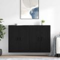 vidaXL Závesná skrinka 2 ks Čierny dub 69,5 x 34 x 90 cm
