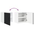 vidaXL Nástenná skrinka PORTO 2 ks Čierna Kompozitné drevo