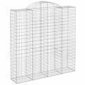 vidaXL Oblúkový gabionový kôš 7 ks 200x50x200/220cm pozinkované železo