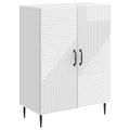 vidaXL Servírovacia skriňa Biela s vysokým leskom 66 x 34,5 x 89,5 cm