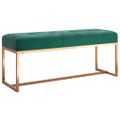 vidaXL Lavička tmavozelená 110x36x45 cm zamat