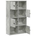 vidaXL Knižnica betónovo sivá 60x24x101,5 cm kompozitné drevo