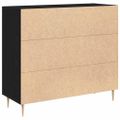 vidaXL Servírovacia skriňa Čierny dub 90 x 34 x 80 cm Kompozitné drevo