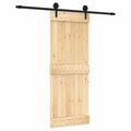 vidaXL Posuvné dvere Prírodná a čierna 80 x 210 cm