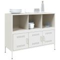 vidaXL Komoda bela 100,5x39x79 cm oceľ
