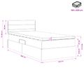 vidaXL Postel s úložným prostorem a matrací Čierna 100 x 200 cm Zamat