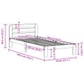 vidaXL Posteľ bez matraca 75x190 cm masívna borovica