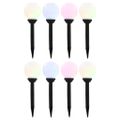 vidaXL Vonkajšie solárne lampy 8 ks 15 cm LED guľové RGB