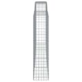 vidaXL Oblúkový gabionový kôš 400x50x200/220 cm pozinkované železo
