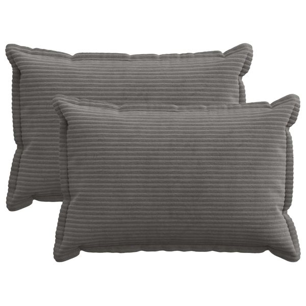 vidaXL Poťah na podložku 2 ks HOUTEN Tmavosivá 40 x 60 cm manšestr