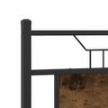 vidaXL Posteľný rám bez matraca dymový dub 150x200 cm kompozitné drevo
