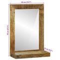 vidaXL Kúpeľňové zrkadlo Hnedá 50 x 22 x 70 cm Masívne mango drevo