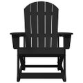 vidaXL Adirondack hojdacie kreslá 2 ks Čierna HDPE