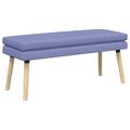vidaXL Dvojvrstvová lavica Modrá džínovina 110 x 40 x 47 cm Látka