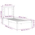vidaXL Posteľný rám, sivý drevený masív 75x190 cm malé jednolôžko