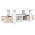 vidaXL Konferenčný stolík Biela 77 x 55 x 42 cm Kompozitné drevo