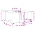 vidaXL Konferenčný stolík sivý sonoma 80x80x40 kompozitné drevo