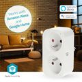 Chytrá DUO zásuvka NEDIS WIFIP141EWT /Wi-Fi/merič spotreby/16A/3680W/biela