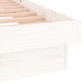 vidaXL Posteľný rám s LED biely 90x190 cm jednolôžko masívne drevo