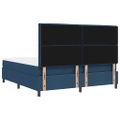 vidaXL Posteľ s pružinovým rámom s matracmi Modrá 180 x 200 cm látka